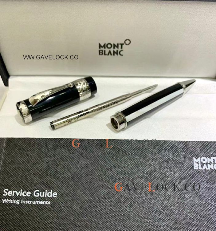 Clone Mont Blanc Special Edition Ballpoint Pen White and Black